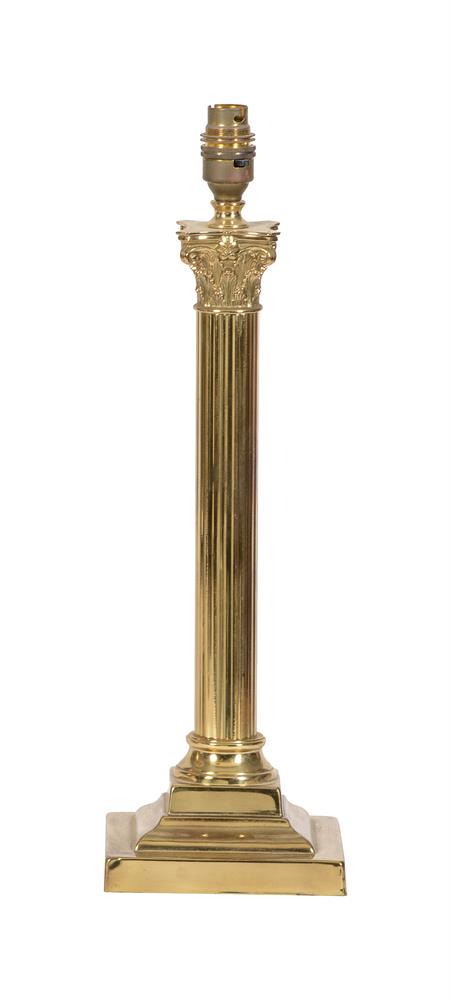 A PAIR OF BRASS TABLE LAMPS - Image 2 of 2