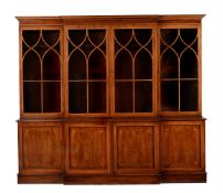 AN EDWARDIAN MAHOGANY LIBRARY BOOKCASE IN GEORGE III STYLE