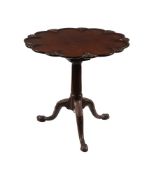A GEORGE II MAHOGANY 'BIRD CAGE' TRIPOD TABLE PROBABLY IRISH
