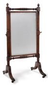 A REGENCY MAHOGANY CHEVAL MIRROR, CIRCA 1820