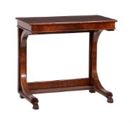 A MAHOGANY CONSOLE TABLE