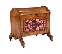 A VICTORIAN WALNUT AND INLAID MUSIC CANTERBURY