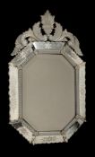A VENETIAN CUT GLASS MIRROR