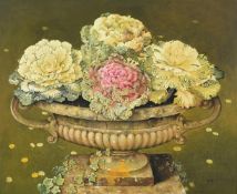 λ JOSE ESCOFET (SPANISH B. 1930), STILL LIFE OF BRASSICAS IN BLOOM