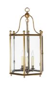 A GILT METAL WALL LANTERN
