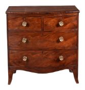 A REGENCY MAHOGANY CHEST OF DRAWERS
