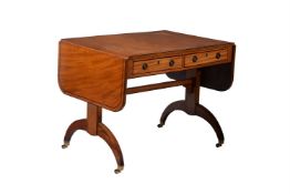 A GEORGE III MAHOGANY SOFA TABLE