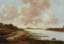 JAN MEERHOUT (DUTCH 1627 - 1677), RIVER LANDSCAPE WITH A VIEW OF LOEVESTEIN CASTLE