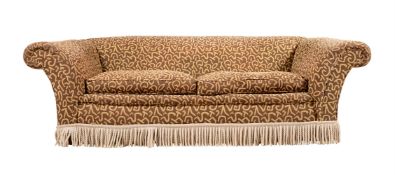 AN UPHOLSTERED SOFA IN LATE 19TH CENTURY STYLE