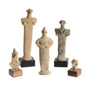 A GROUP OF THREE SYRIAN TERRACOTTA IDOLS