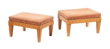 A PAIR OF FOOTSTOOLS IN GEORGE III STYLE
