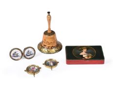 A COLLECTION OF PAINTED TINWARE AND ENAMEL