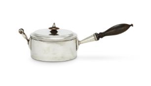 AN INDIAN COLONIAL SILVER SAUCEPAN