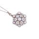A LATE VICTORIAN DIAMOND AND HALF PEARL PENDANT WITH EARLY 20TH CENTURY PEARL CHAIN - Image 2 of 3