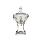 Y A GEORGE III SILVER TEA URN
