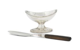 Y AN INDIAN COLONIAL SILVER OVAL SALT CELLAR
