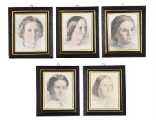 ENGLISH SCHOOL (CIRCA 1835), FIVE STUDIES OF LADIES