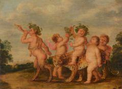 AFTER PIETER VAN AVONT, YOUNG BACCHUS RIDING A LEOPARD