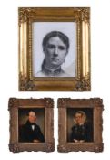 BRITISH SCHOOL (19TH CENTURY), A PAIR OF PORTRAITS OF A LADY AND A GENTLEMAN