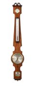 A RARE GEORGE IV ROSEWOOD MERCURY WHEEL BAROMETER WITH FIVE-INCH DIAL