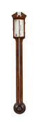 A GEORGE III SCOTTISH MAHOGANY MERCURY STICK BAROMETER