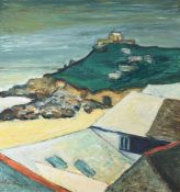 λ ALAN LOWNDES (BRITISH 1921-1978), THE ISLAND, ST IVES ABBEY