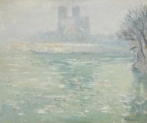 λ ANDRÉ BARBIER (FRENCH 1883-1970), NOTRE DAME