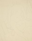 λ IVON HITCHENS (BRITISH 1893-1979), SEATED NUDE ON A KELIM