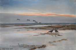 λ PETER SCOTT (BRITISH 1906-1989), BEAN GEESE ON THE SALTINGS