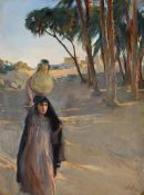 PHILIP ALEXIUS DE LÁSZLÓ (HUNGARIAN 1869-1937), EGYPT, A GIRL CARRYING A POT ON HER HEAD