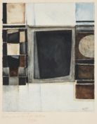 λ ALAN REYNOLDS (BRITISH 1926-2014), FORMS - BLACK, BLUE AND RUSSET I