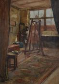 λ SIR GERALD FESTUS KELLY (BRITISH 1879-1972), FEMALE ARTIST, SEATED AT HER EASEL