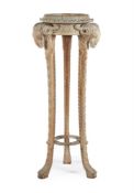 A LIMED BEECH TORCHERE IN GEORGE III STYLE, LATE 19TH CENTURY