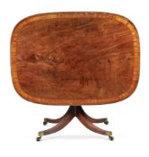 A REGENCY MAHOGANY AND SATINWOOD BANDED BREAKFAST TABLE, CIRCA 1820