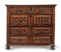 A CHARLES II OAK CHEST OF DRAWERS, LATE 17TH CENTURY