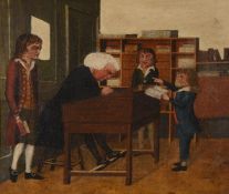 ENGLISH PROVINCIAL SCHOOL (19TH CENTURY), MEETING WITH THE SCHOOL MASTER