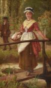 ENGLISH SCHOOL (19TH CENTURY), MAID ON A BRIDGE