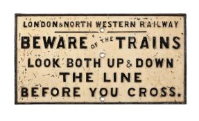 A London & North Western Railway cast-iron sign
