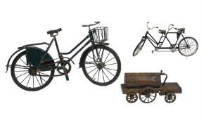A model of a vintage bicycle