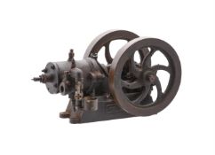 A very rare early 1900's 1/2 h.p. water cooled horizontal petrol engine of open crank design