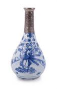 A Chinese blue and white vase
