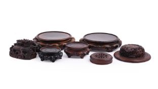 A group of four hardwood stands