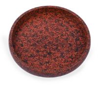 A Wakasanuri Japanese Bon (Tray) of circular form with incurved sides