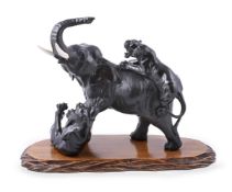 Y Genryusai Seiya: A Japanese Cast Bronze Group