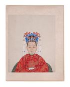 A Chinese portrait of a grand Chinese lady
