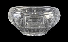 A STOURBRIDGE CLEAR GLASS CUT