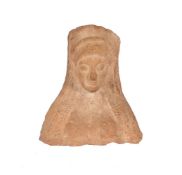 A GREEK POTTERY TORSO FRAGMENT OF A GODDESS