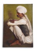 R. E. LLOYD (LATE 19TH CENTURY), PORTRAIT OF A SIKH MAN SEATED