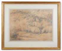 GEORGE MORLAND (BRITISH 1763-1804), SHEEP RESTING BENEATH THE TREES