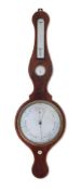 A REGENCY MAHOGANY AND INLAID WHEEL BAROMETER, BY ATKINS & CO